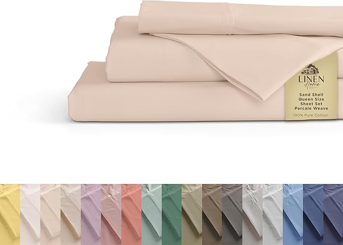 100% Cotton Bed Sheet Set - Queen - 4 Piece
