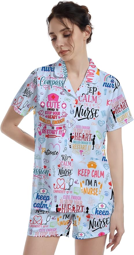 Women's Pajama Set - Short Sleeve - 2 Piece