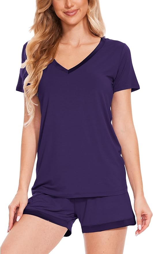 Bamboo Shorts Pajama Set - Short Sleeve - 2 Piece