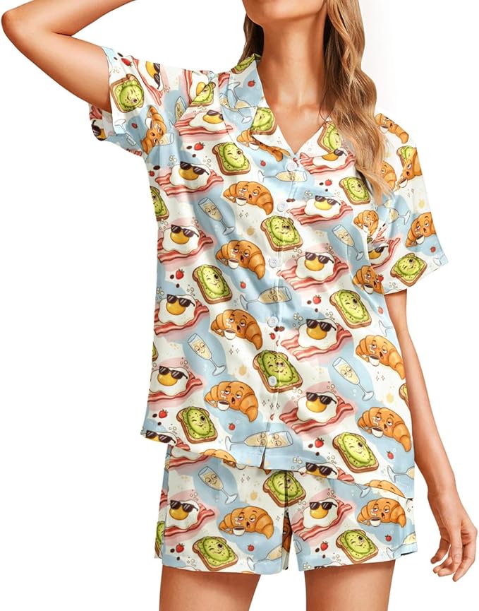 Women's Pajama Set - Short Sleeve - 2 Piece