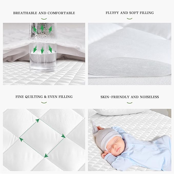 Bamboo Waterproof Mattress Pad - Queen