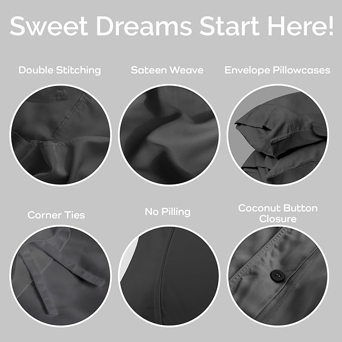 Bamboo Cooling Duvet Cover Set - King - 3 Piece