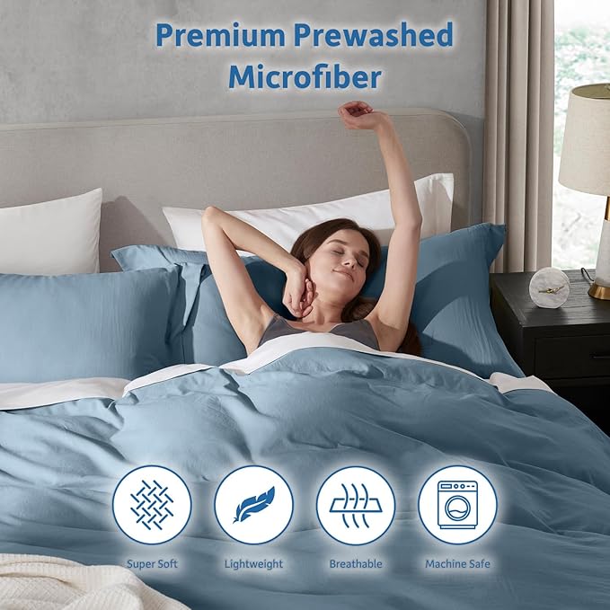 Duvet Cover Set - Full - 80 x 90 in - 3 Piece
