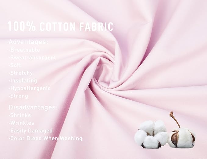 100% Cotton Pillowcase - 21 x 54 in