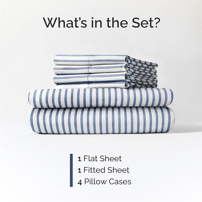 Cooling Bed Sheet Set - Queen - 16 in Deep Pocket - 6 Piece