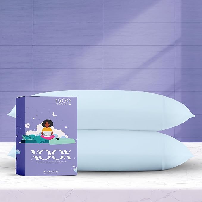 Linen Cooling Pillowcase Set - Queen - 2 Piece