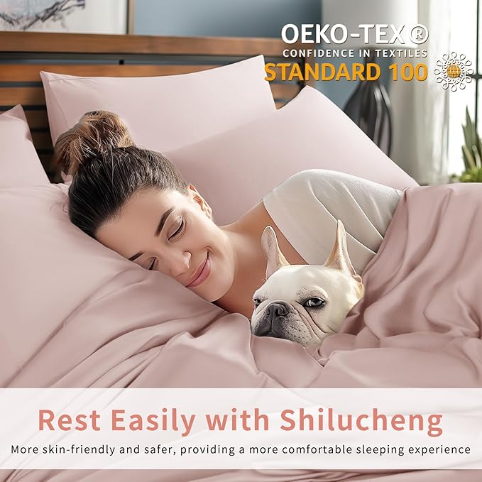 Bamboo Cooling Bed Sheet Set - Queen - 6 Piece