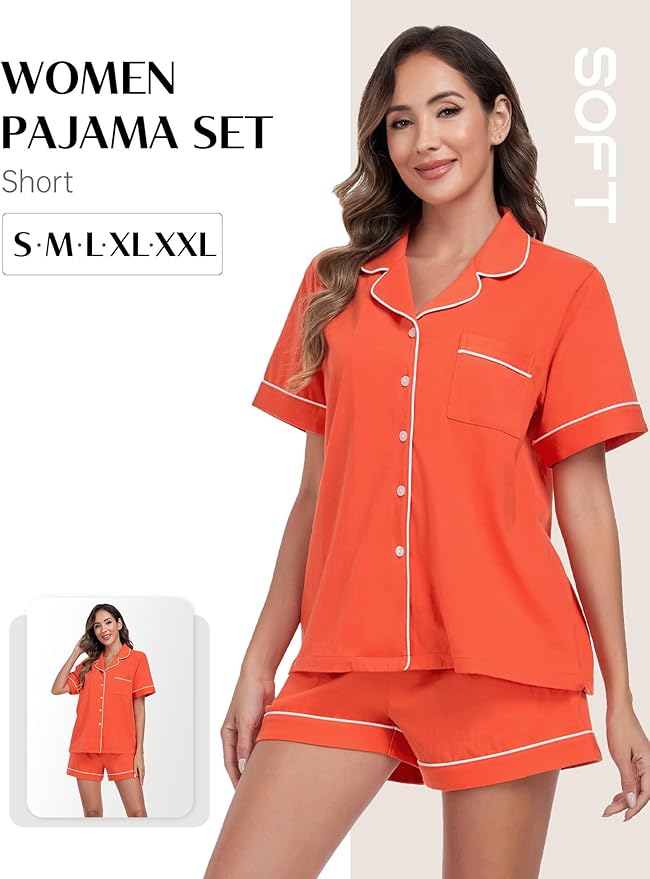 Women's Pajama Set - Short Sleeve - 2 Piece