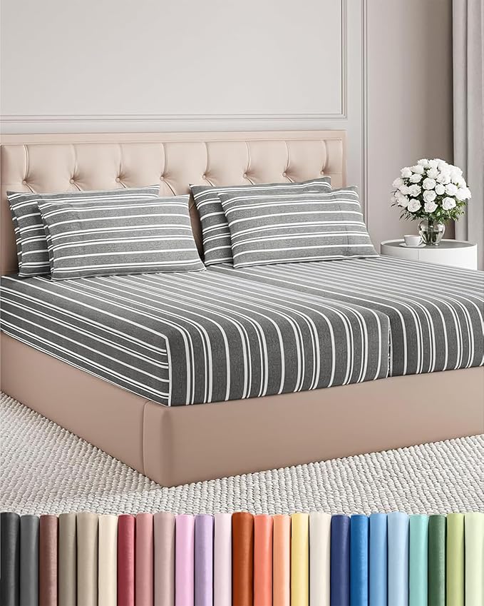 Cooling Bed Sheet Set - Split King - 16 in Deep Pocket - 7 Piece