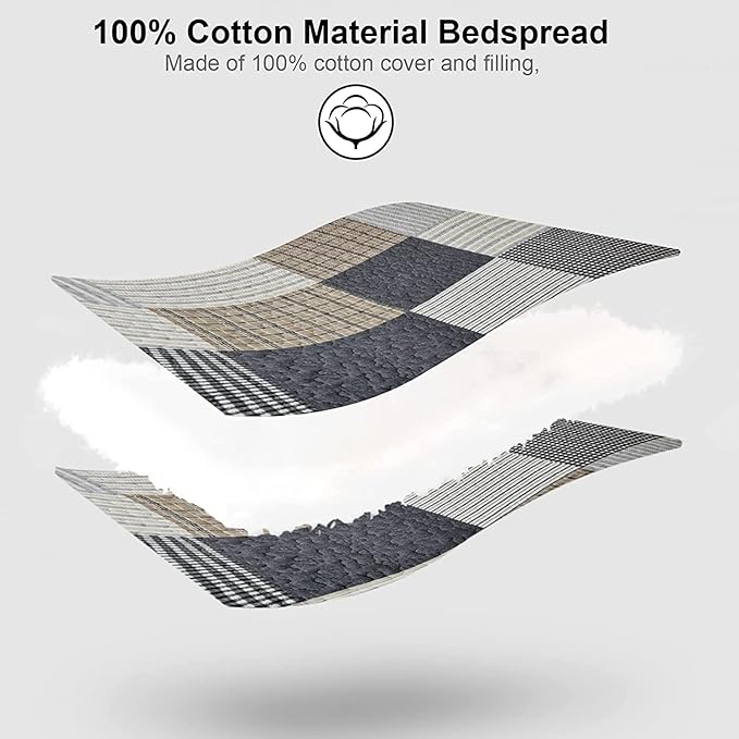100% Cotton Quilt Set - Twin - 2 Piece