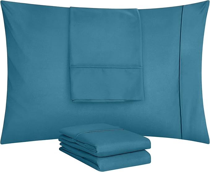 Microfiber Pillowcase Set - King - 20 x 40 in - 4 Pack