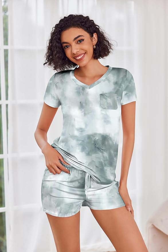 Women's Pajama Set - Short Sleeve - 2 Piece