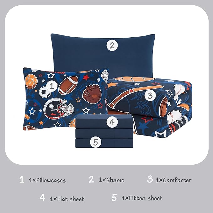 Comforter Set - Twin - 5 Piece