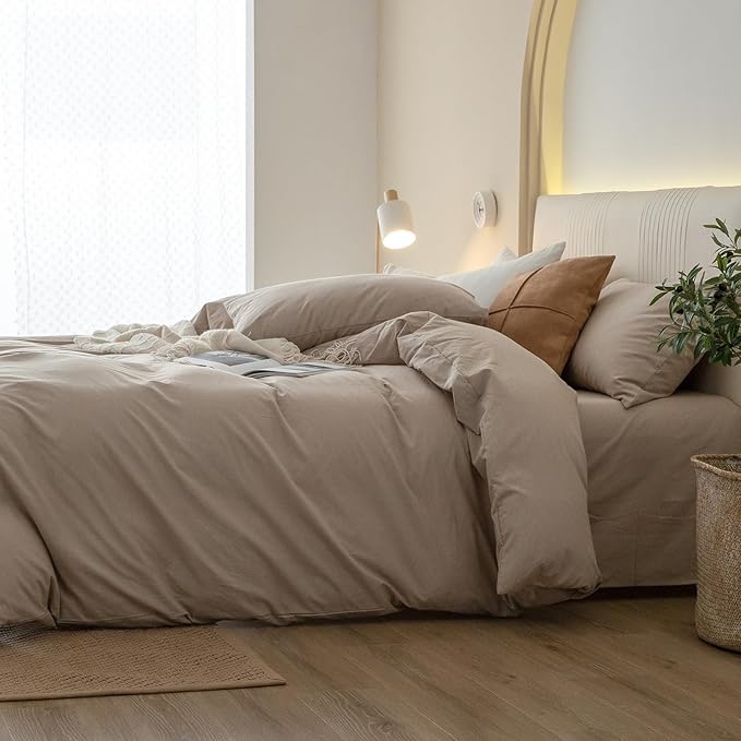 Linen Duvet Cover Set - Queen - 90 x 90 in - 3 Piece