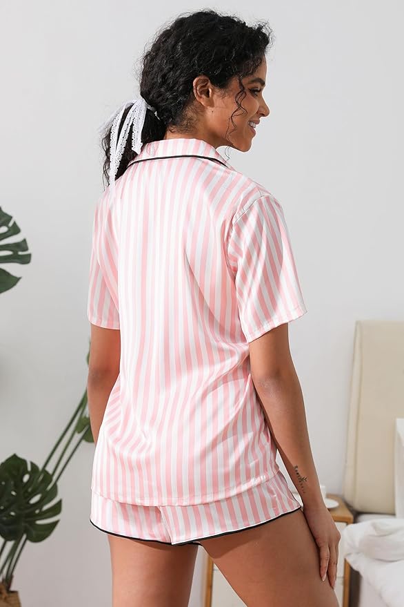 Women's Shorts Pajama Set - Short Sleeve - 2 Piece