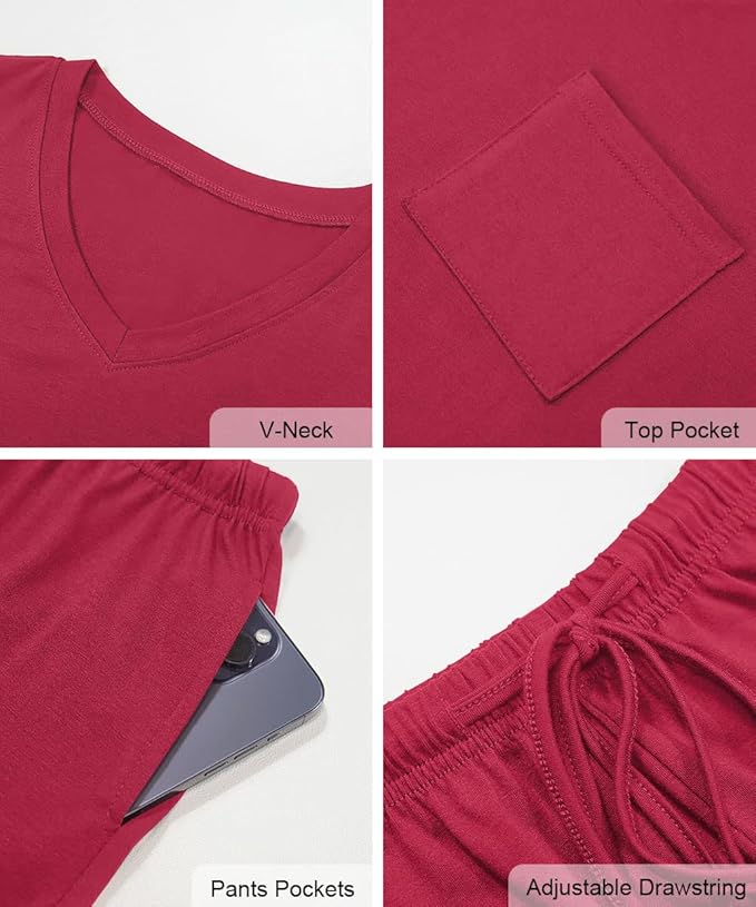 Women's Pajama Set - Short Sleeve - 2 Piece