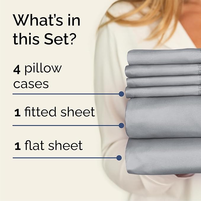 Cooling Bed Sheet Set - Queen - 6 Piece