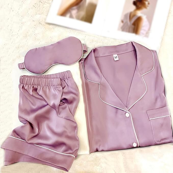 Satin Pajama Set - 2 Piece
