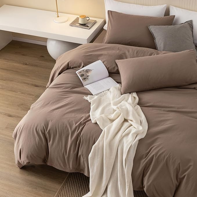 Linen Duvet Cover Set - King - 132 x 120 in - 3 Piece