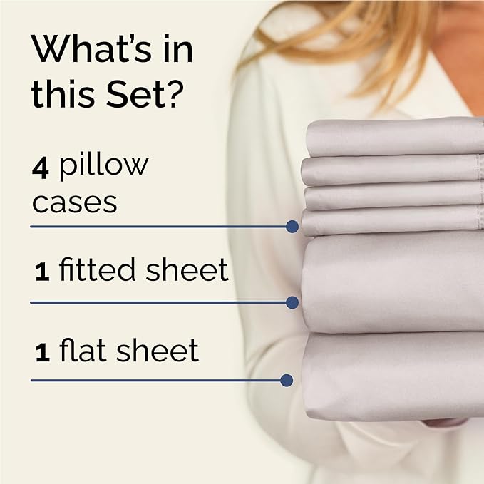 Cooling Bed Sheet Set - Full - 16 in Deep Pocket - 6 Piece