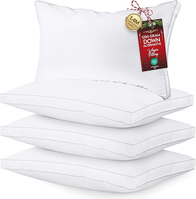 Down Alternative Cooling Bed Pillow - King - 4 Piece