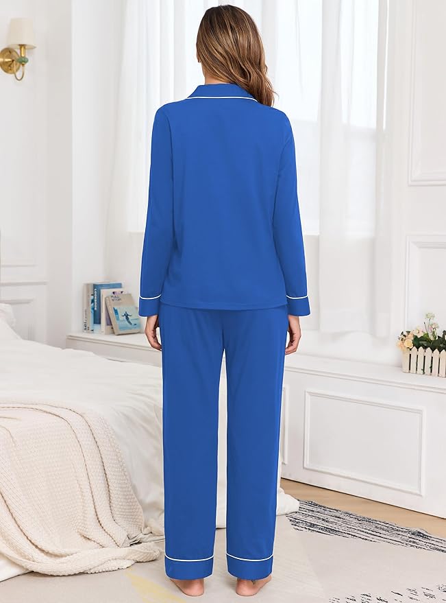 Women's 100% Cotton Pajama Set - Long Sleeve - 2 Piece