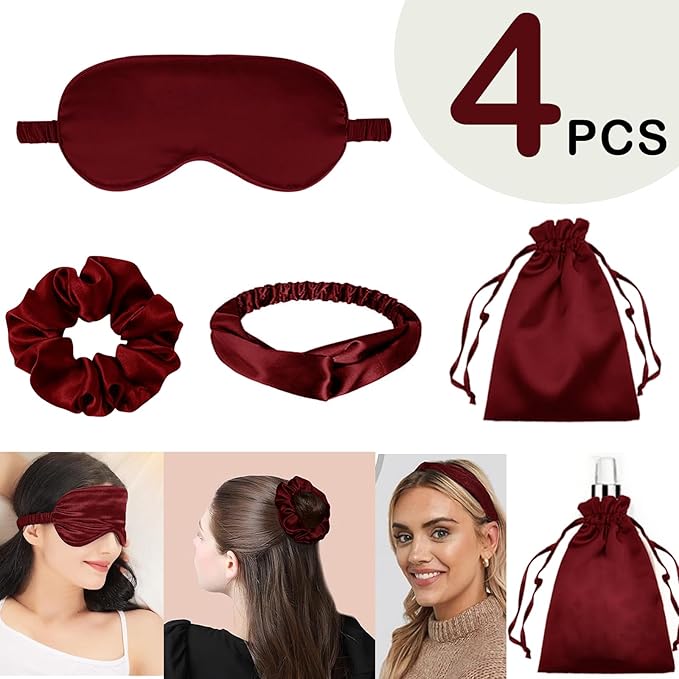 Satin Sleep Mask - 4 Piece