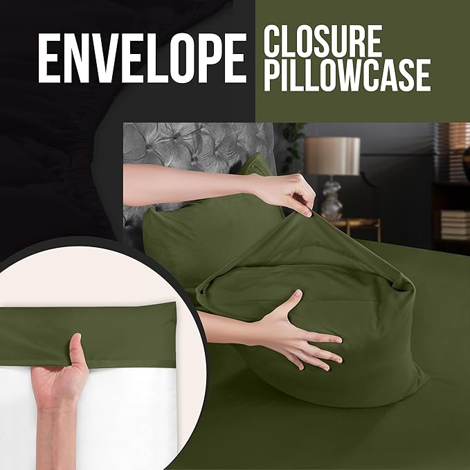 Microfiber Pillowcase Set - Queen - 20 x 30 in - 4 Pack