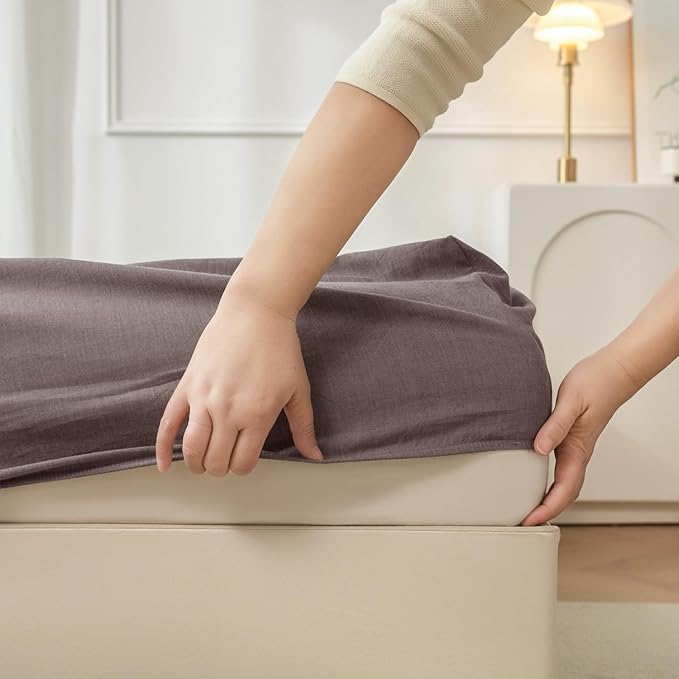 Linen Bed Sheet Set - King - 3 Piece