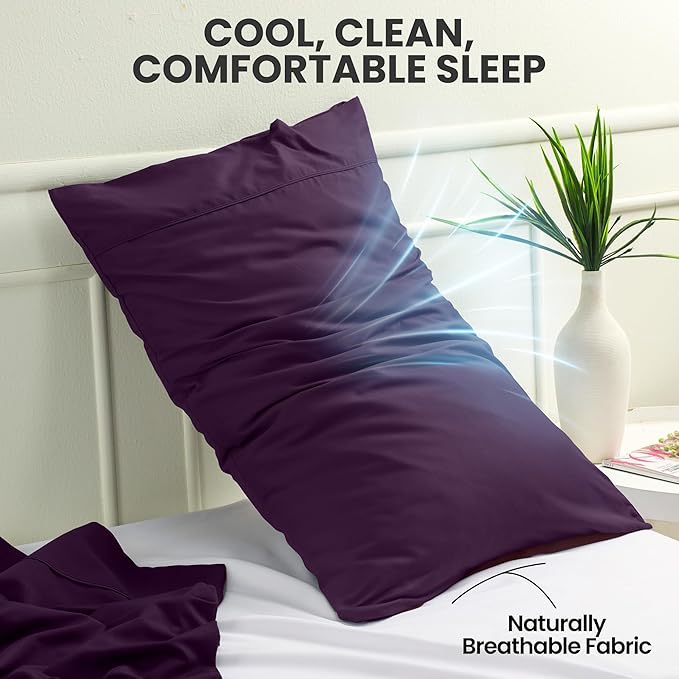 Microfiber Pillowcase Set - King - 20 x 40 in - 2 Pack