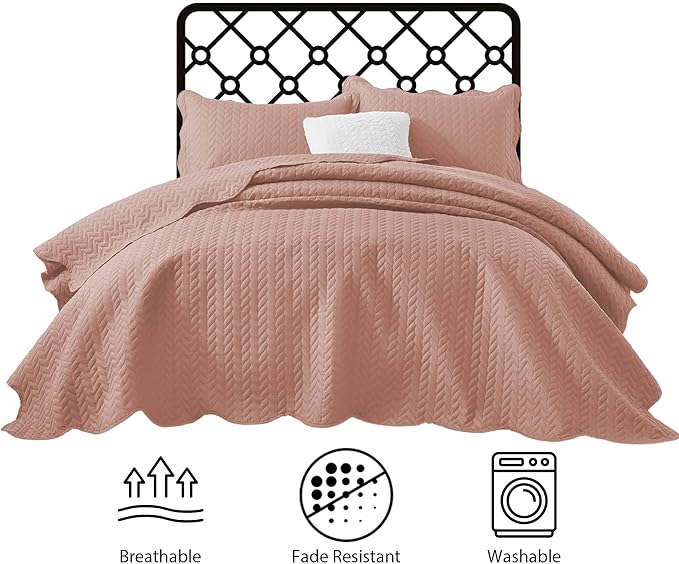 Microfiber Quilt Set - California King - 3 Piece