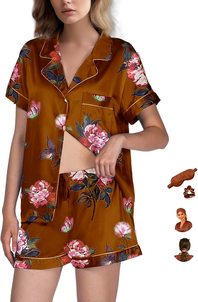 Satin Pajama Set - 2 Piece