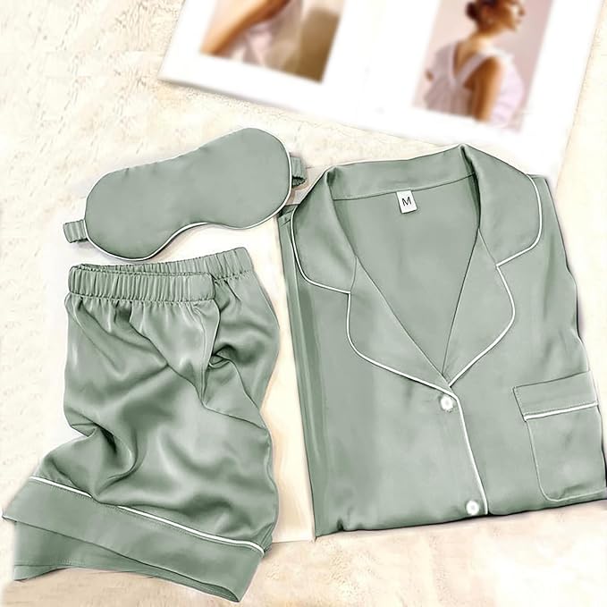 Satin Pajama Set - 2 Piece