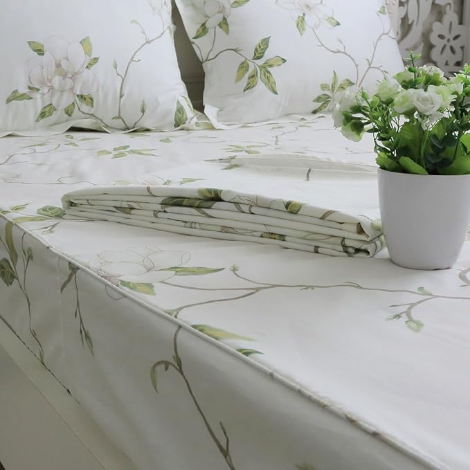100% Cotton Bed Sheet Set - Queen - 4 Piece