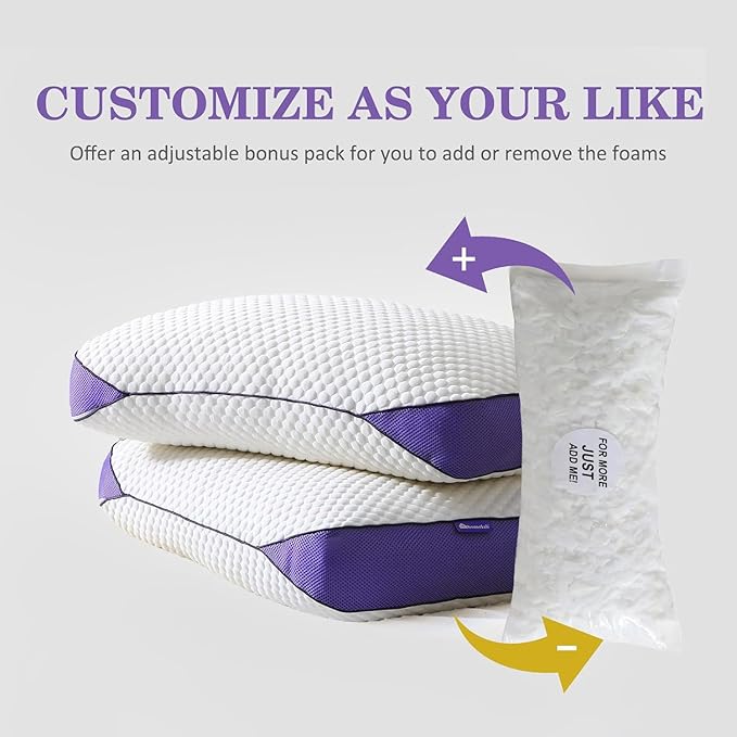 Memory Foam Cooling Bed Pillow - King