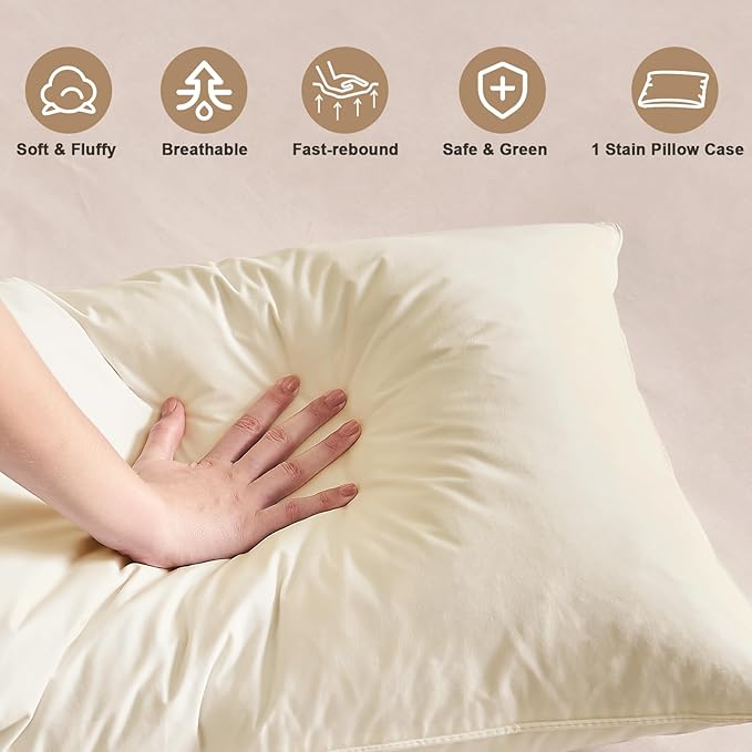 Satin Cooling Bed Pillow - King