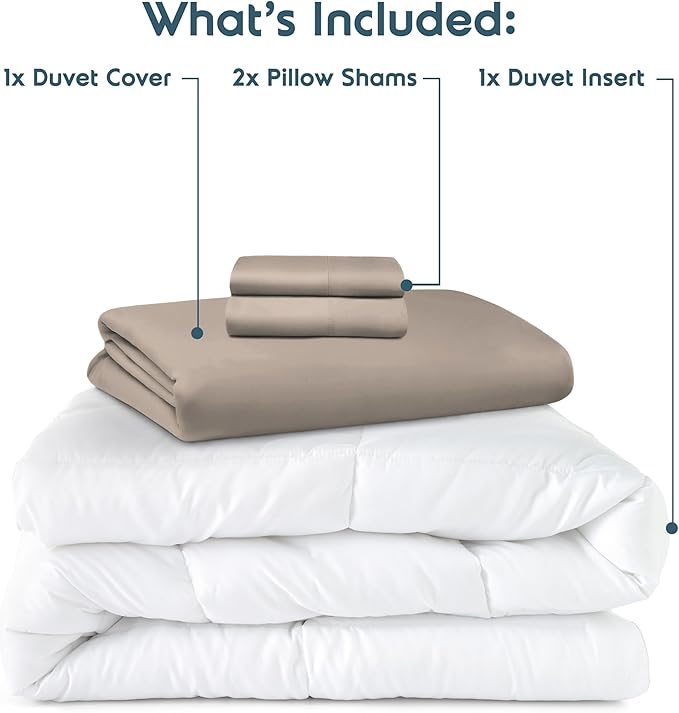 Linen Duvet Cover Set - Queen - 4 Piece