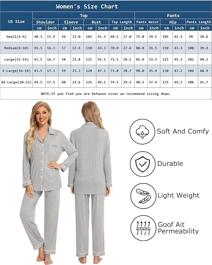 Women's Pants Pajama Set - Long Sleeve - 2 Piece