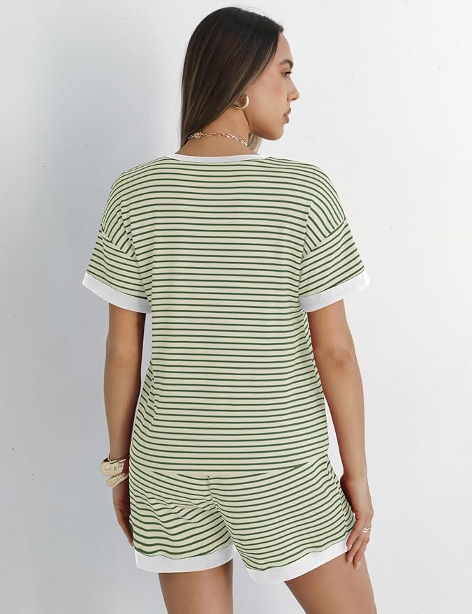 Shorts Pajama Set - Short Sleeve - 2 Piece
