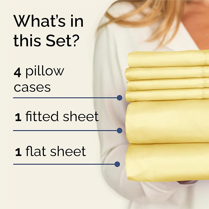 Cooling Bed Sheet Set - King - 16 in Deep Pocket - 6 Piece