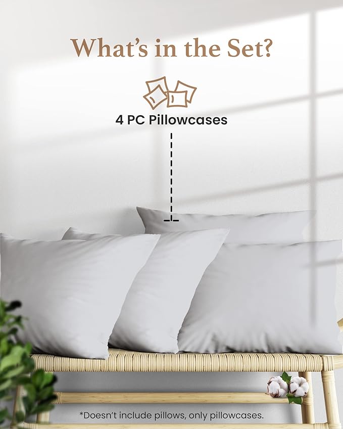 Pillowcase Set - Queen - 4 Piece