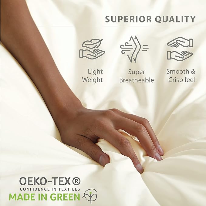 100% Cotton Bed Sheet Set - King - 4 Piece