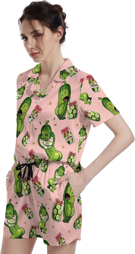 Women's Pajama Set - Short Sleeve - 2 Piece