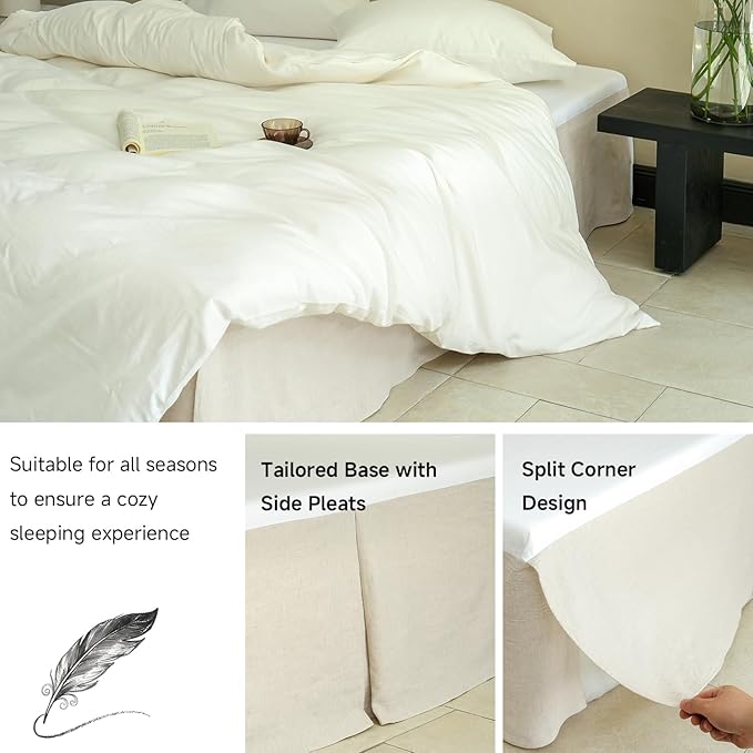 Linen Bed Skirt - Queen - 14 in Drop