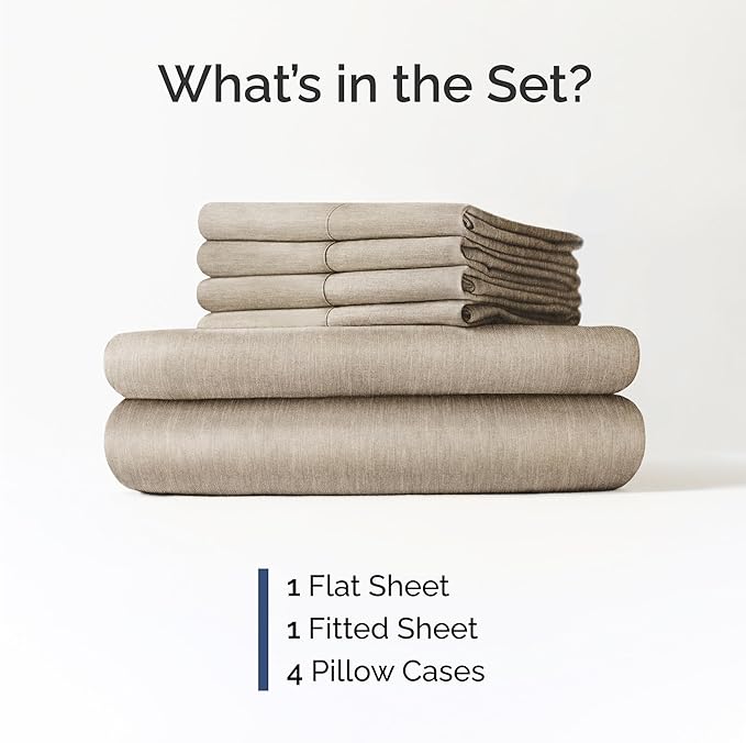 Cooling Bed Sheet Set - King - 16 in Deep Pocket - 6 Piece