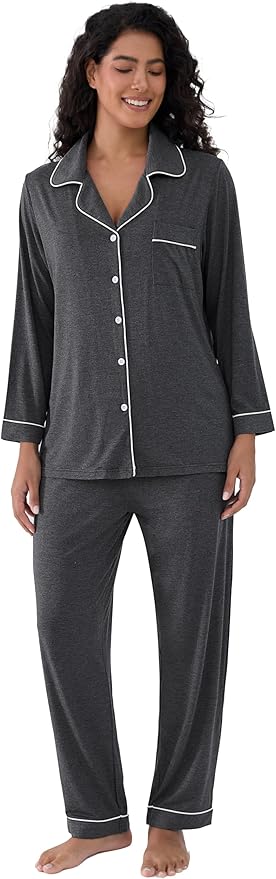 Women's Bamboo Cooling Pajama Set - Long Sleeve
