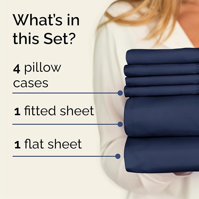 Cooling Bed Sheet Set - King - 16 in Deep Pocket - 6 Piece