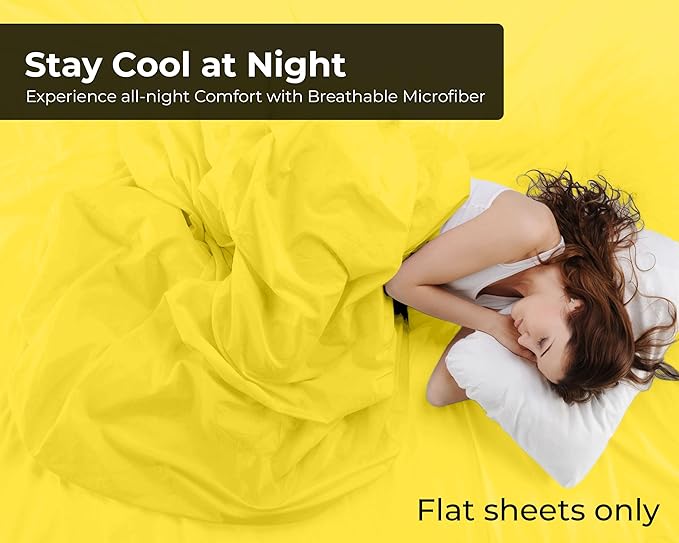 Microfiber Flat Sheet - Queen - 2 Pack
