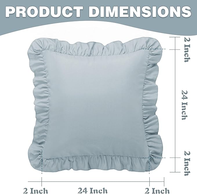 Microfiber Pillowcase Set - 24 x 24 in - 2 Piece