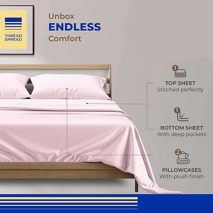 Cooling Bed Sheet Set - California King - 16 in Deep Pocket - 4 Piece